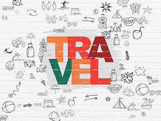 Image showing Tourism concept: Travel on wall background