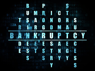 Image showing Business concept: word Bankruptcy in solving Crossword Puzzle