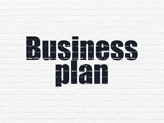 Image showing Business concept: Business Plan on wall background