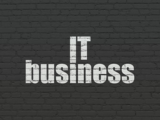 Image showing Business concept: IT Business on wall background