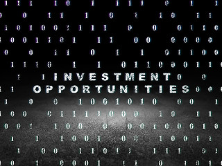Image showing Finance concept: Investment Opportunities in grunge dark room