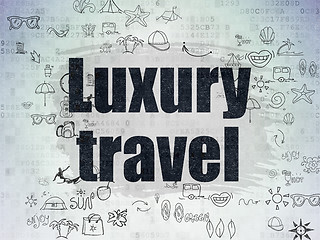 Image showing Vacation concept: Luxury Travel on Digital Paper background