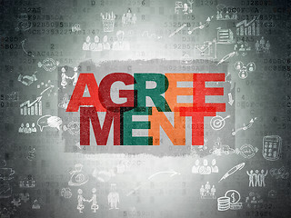Image showing Finance concept: Agreement on Digital Paper background
