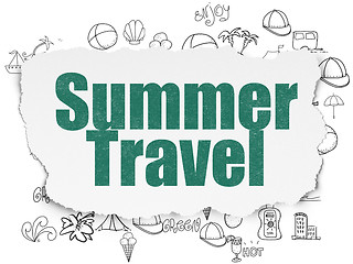 Image showing Travel concept: Summer Travel on Torn Paper background