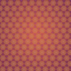 Image showing wallpaper with golden patterns on the red