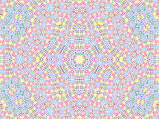 Image showing Bright colorful concentric pattern 