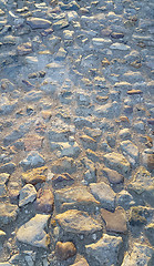 Image showing Road surface paved with rough stones