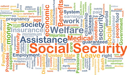 Image showing Social security background concept