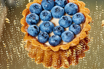 Image showing Tartlet with fresh blueberries 