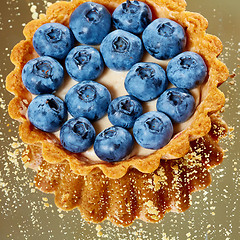 Image showing Tartlet with fresh blueberries 