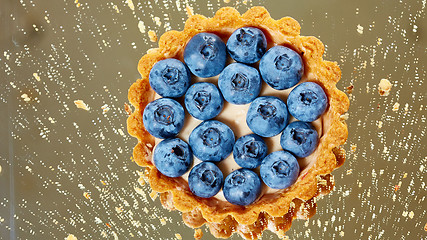 Image showing Tartlet with fresh blueberries 