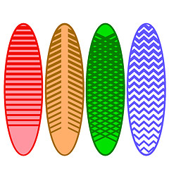 Image showing Set of Surfboards