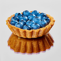 Image showing Tartlet with fresh blueberries 