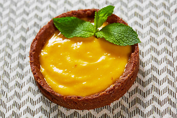 Image showing Sweet tartlets filled with cream 