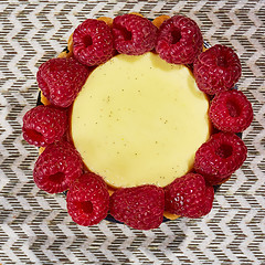 Image showing Home made tartlets with raspberries