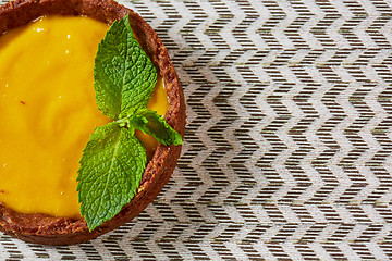 Image showing Sweet tartlets filled with cream 