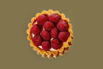 Image showing Home made tartlets with raspberries