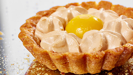 Image showing Sweet tartlets filled with cream 