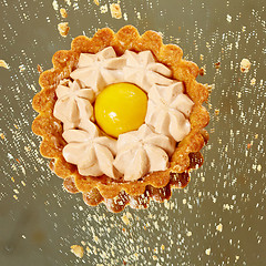 Image showing Sweet tartlets filled with cream 