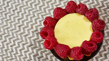 Image showing Home made tartlets with raspberries