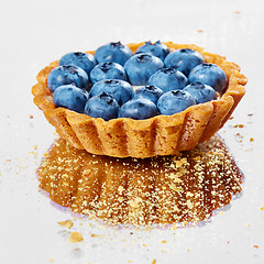 Image showing Tartlet with fresh blueberries 