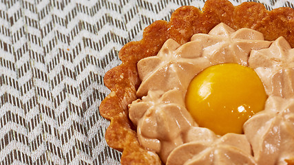 Image showing Sweet tartlets filled with cream 