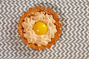 Image showing Sweet tartlets filled with cream 