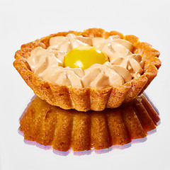 Image showing Sweet tartlets filled with cream 