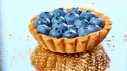 Image showing Tartlet with fresh blueberries 