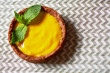 Image showing Sweet tartlets filled with cream 