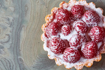 Image showing Home made tartlets with raspberries