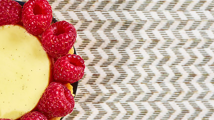 Image showing Home made tartlets with raspberries