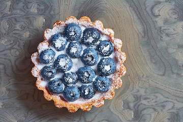 Image showing Tartlet with fresh blueberries 