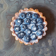 Image showing Tartlet with fresh blueberries 