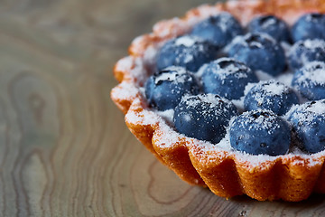 Image showing Tartlet with fresh blueberries 