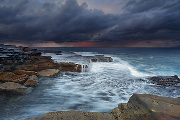 Image showing Ocean stormfront Maroubra