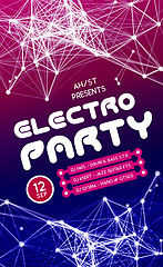 Image showing Night Disco Party Poster Background