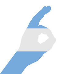 Image showing Argentinian finger signal