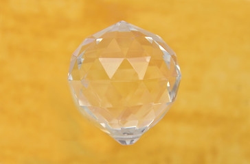 Image showing Crystal ball on yellow