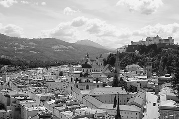 Image showing Salzburg Old Town and Festung Hohensalzburg