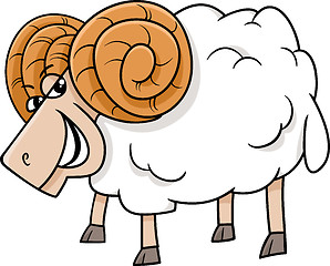 Image showing ram farm animal cartoon