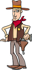 Image showing sheriff cowboy cartoon