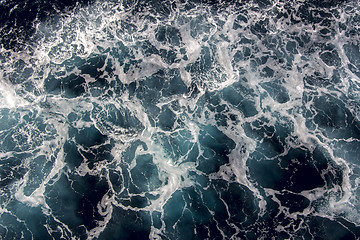 Image showing Seawater with sea foam