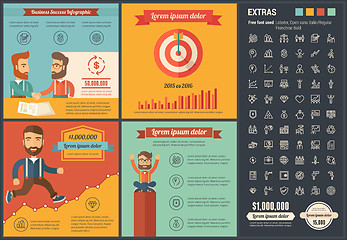 Image showing Business flat design Infographic Template