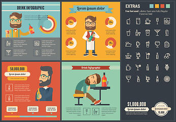 Image showing Drink flat design Infographic Template