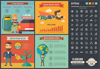 Image showing Ecology flat design Infographic Template