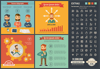 Image showing Business flat design Infographic Template