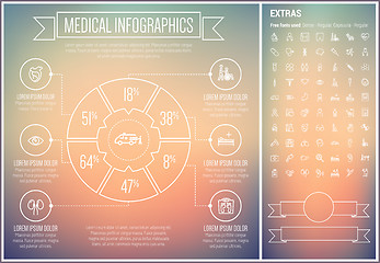 Image showing Medical Line Design Infographic Template