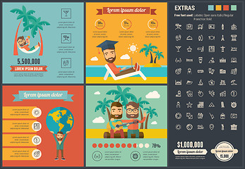 Image showing Travel flat design Infographic Template