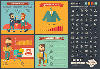 Image showing Shopping flat design Infographic Template